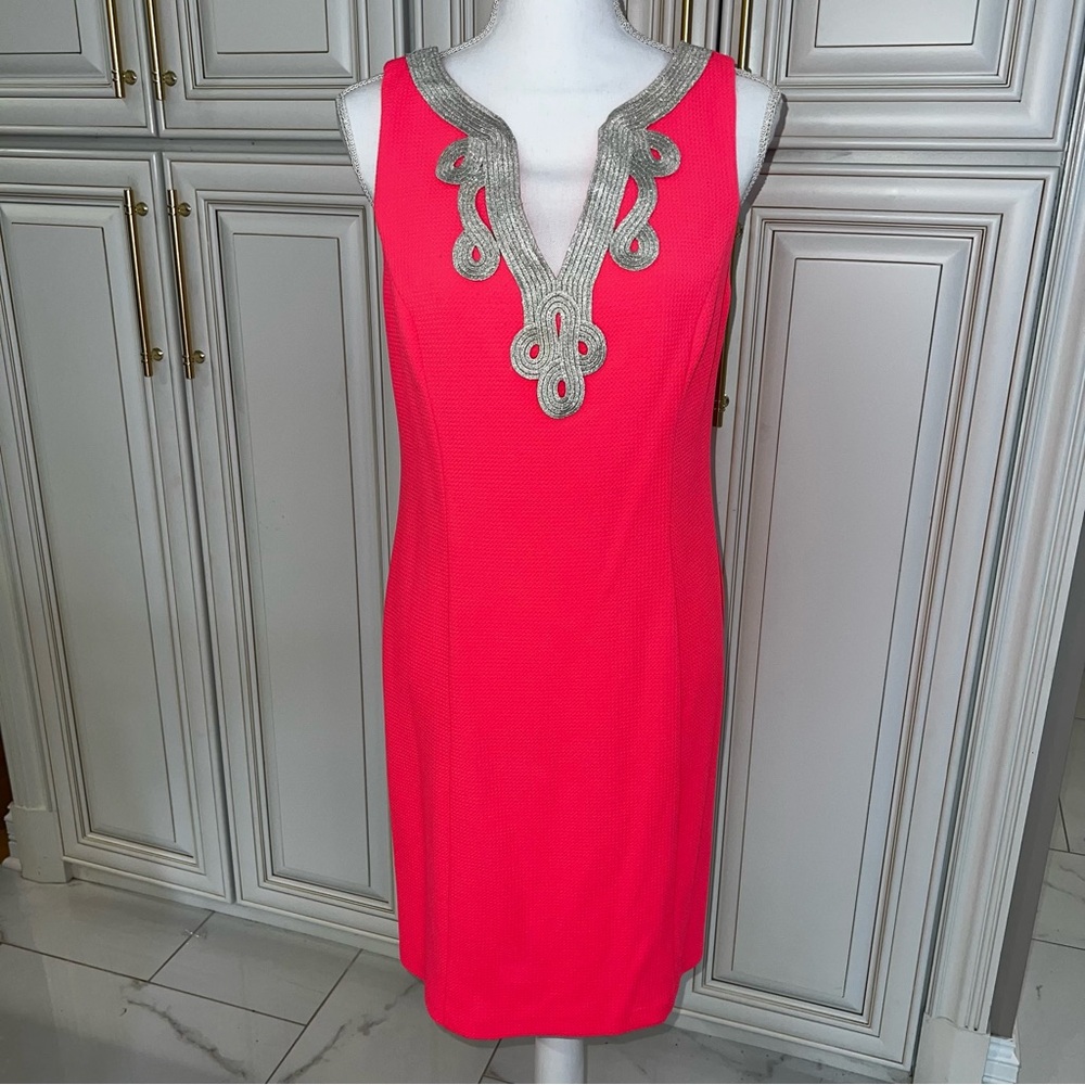 Vince Camuto Pink Mini Dress with Silver Detailing